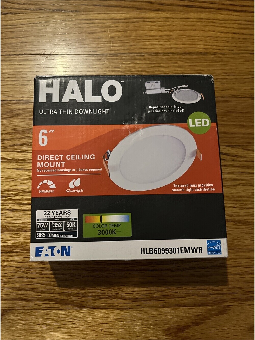 Halo 6” 3000K Color Temperature Canless Recessed Integrated LED Kit - New